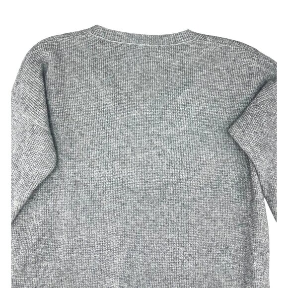 Madewell Sweater Womens Grey Asherton Waffle Henley Sweater Button-Front XXS - Picture 8 of 13